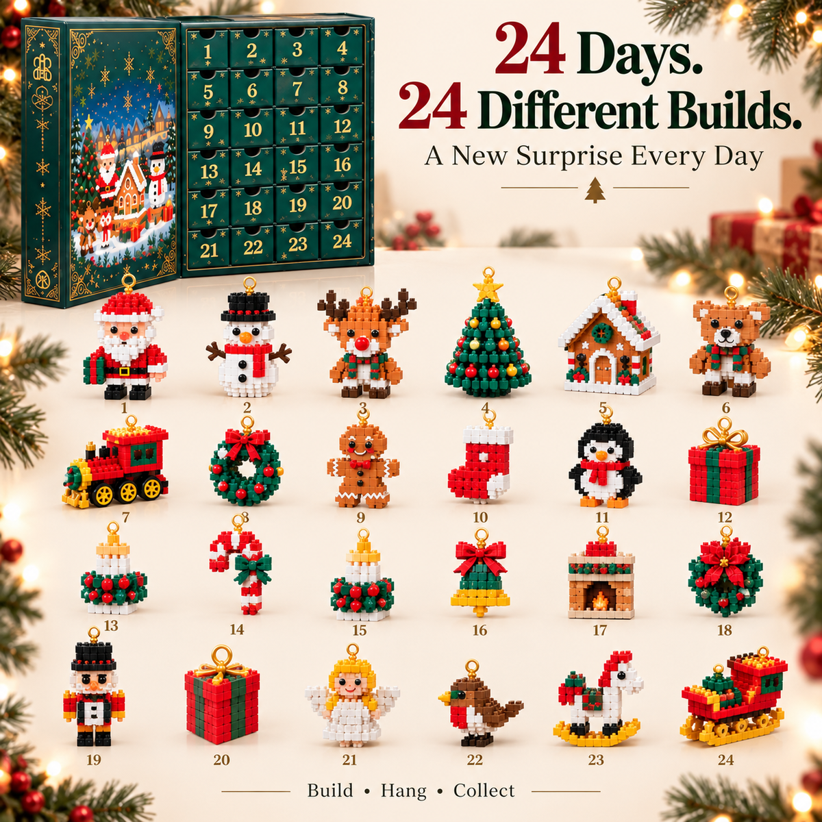 LAST DAY 70% OFF ✨ SVOZK® Christmas Countdown Brick Building Advent Calendar For Families