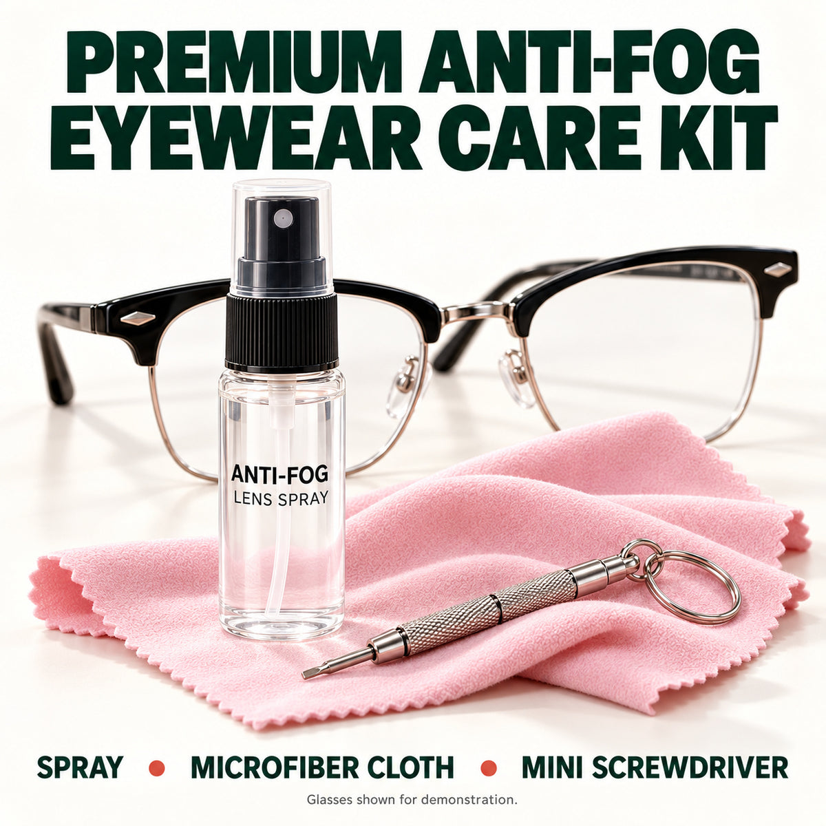 50% OFF IEY® Anti-Fog & Anti-Fingerprint Eyewear Care Kit – 6+ Hour Protection, 3-Piece Set