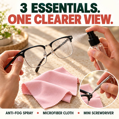 50% OFF IEY® Anti-Fog & Anti-Fingerprint Eyewear Care Kit – 6+ Hour Protection, 3-Piece Set