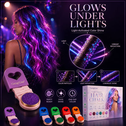 Save 60% Today丨GarageLine® 3-in-1 Luminous Temporary Hair Chalk