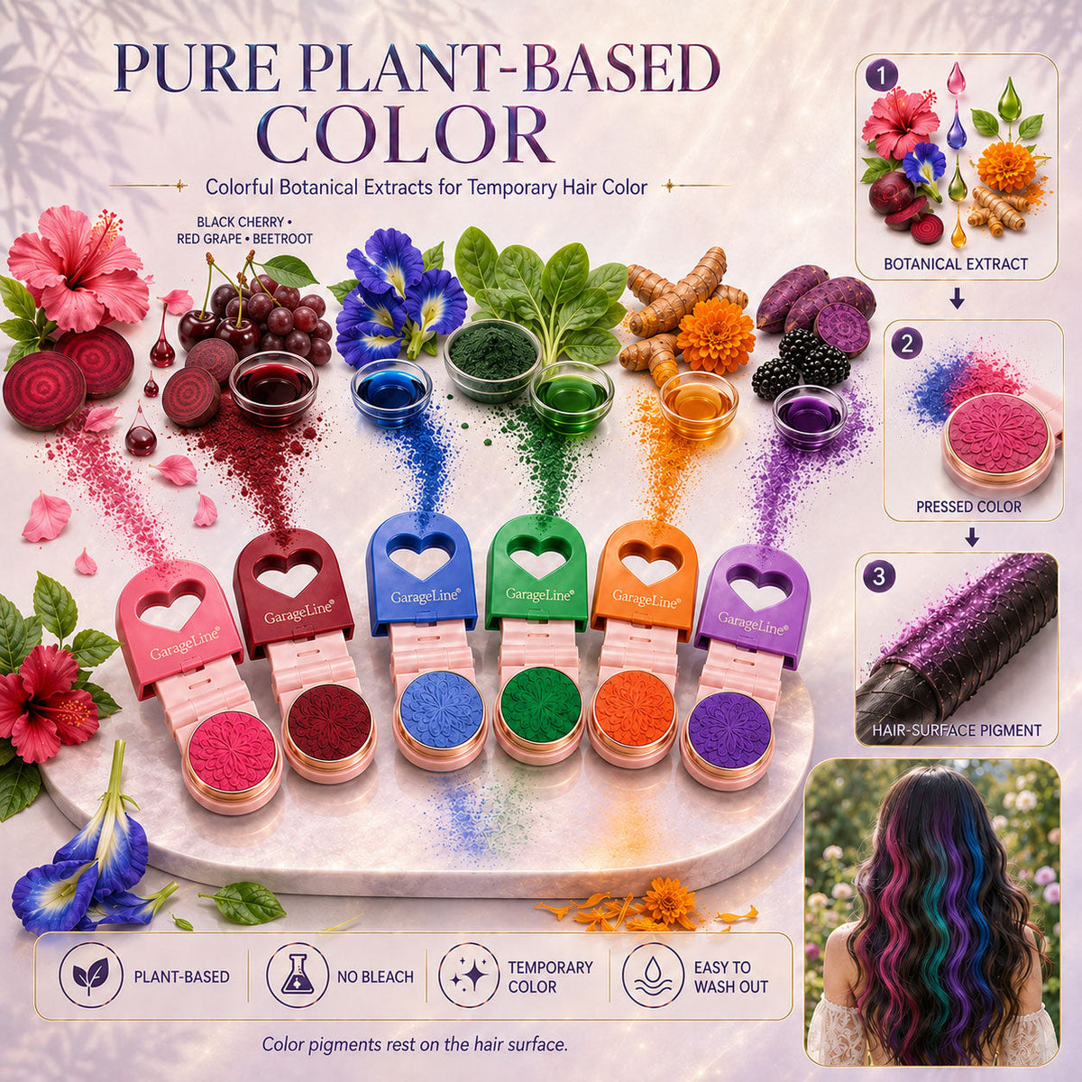 Save 60% Today丨GarageLine® 3-in-1 Luminous Temporary Hair Chalk