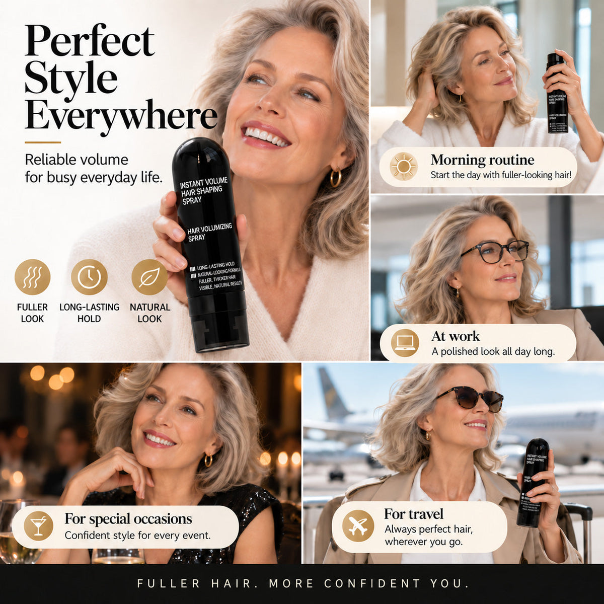 💃 Toclvo®  Peach-Scented Volumizing & Hair Styling Spray