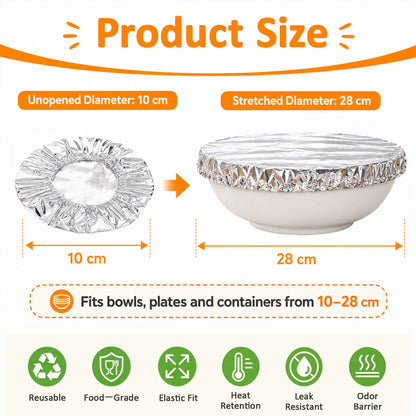 🔥 70% OFF Today✨SVOZK® Reusable Elastic Foil Food Covers – Keep Food Fresh, Warm & Protected 🍽️