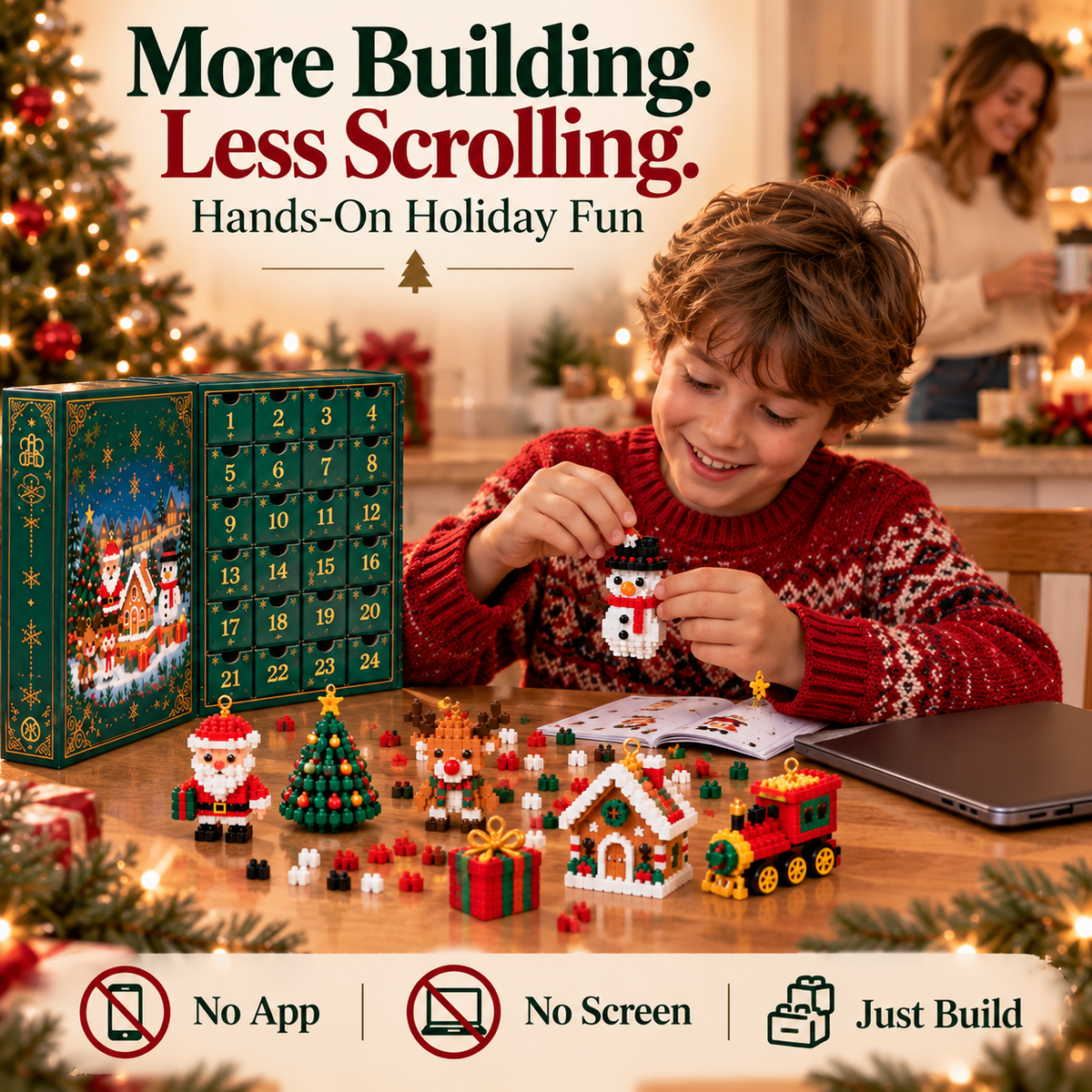 LAST DAY 70% OFF ✨ SVOZK® Christmas Countdown Brick Building Advent Calendar For Families