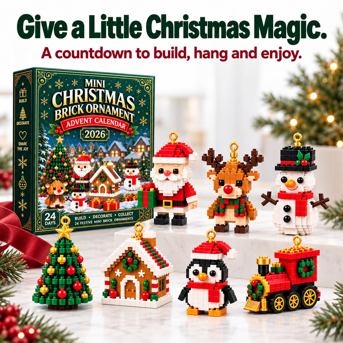 LAST DAY 70% OFF ✨ SVOZK® Christmas Countdown Brick Building Advent Calendar For Families
