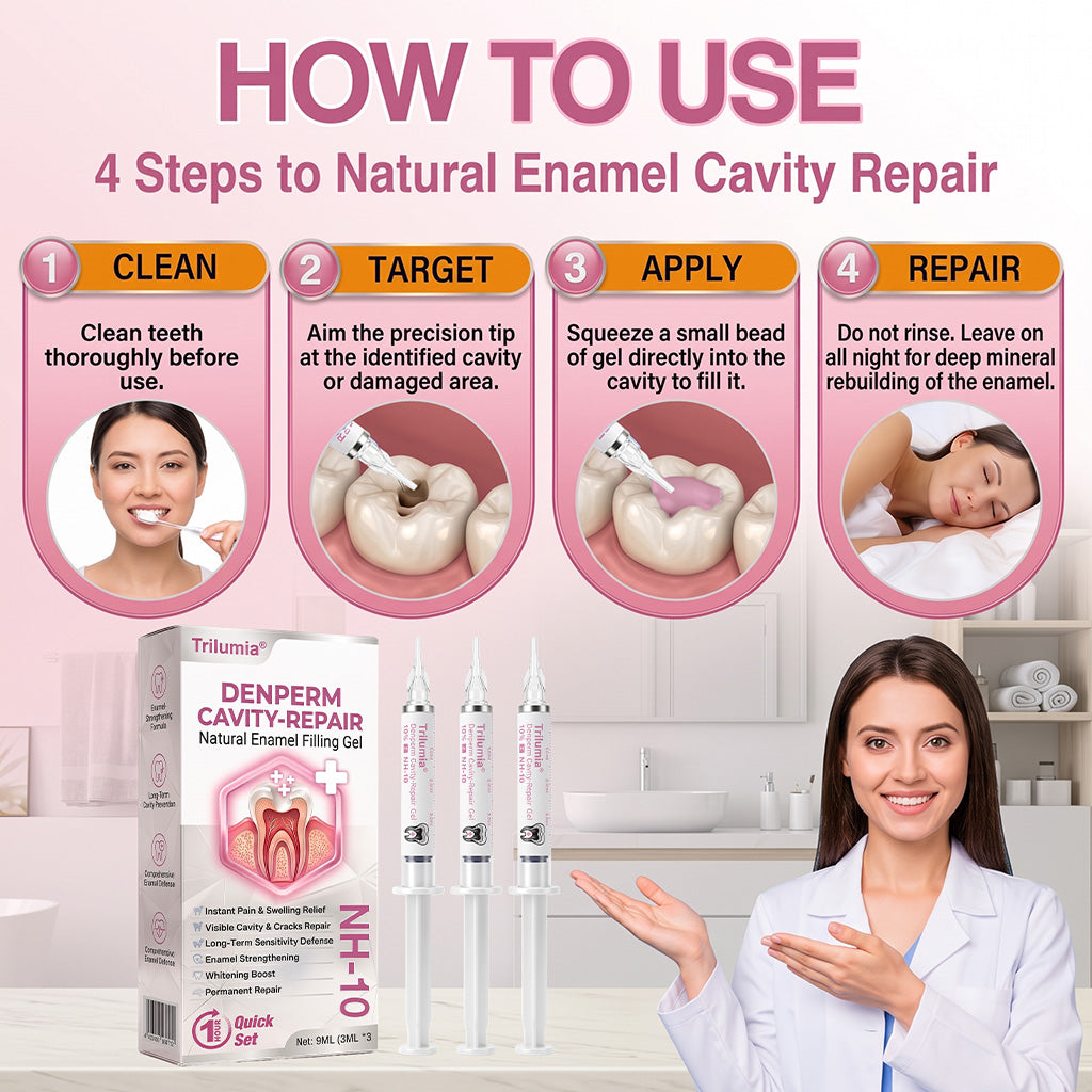 🇺🇸 Official Store | ✨ Trilumia® DenPerm🦷 Cavity-Repair Natural Enamel Filling Gel