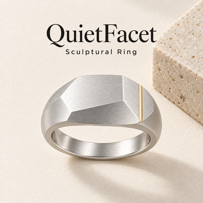 Beveled-edge ring with a smooth finish