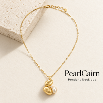 Stacked Stone and Pearl Necklace