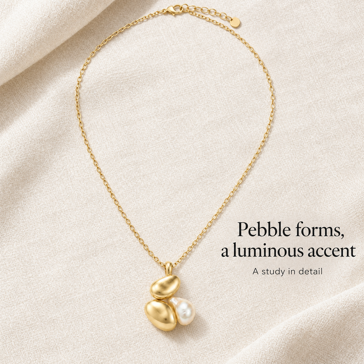 Stacked Stone and Pearl Necklace