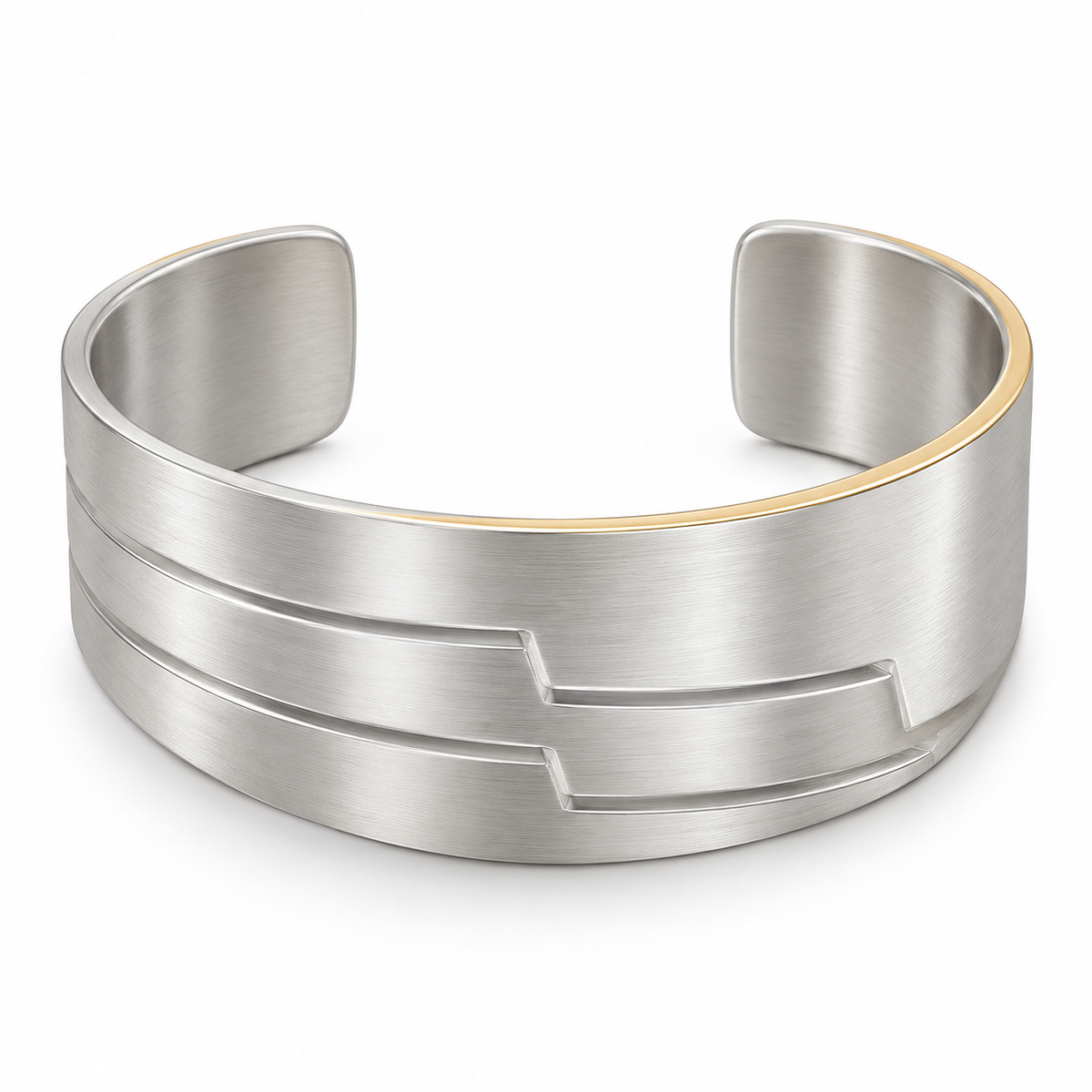 Stepped Glint Cuff Bracelet