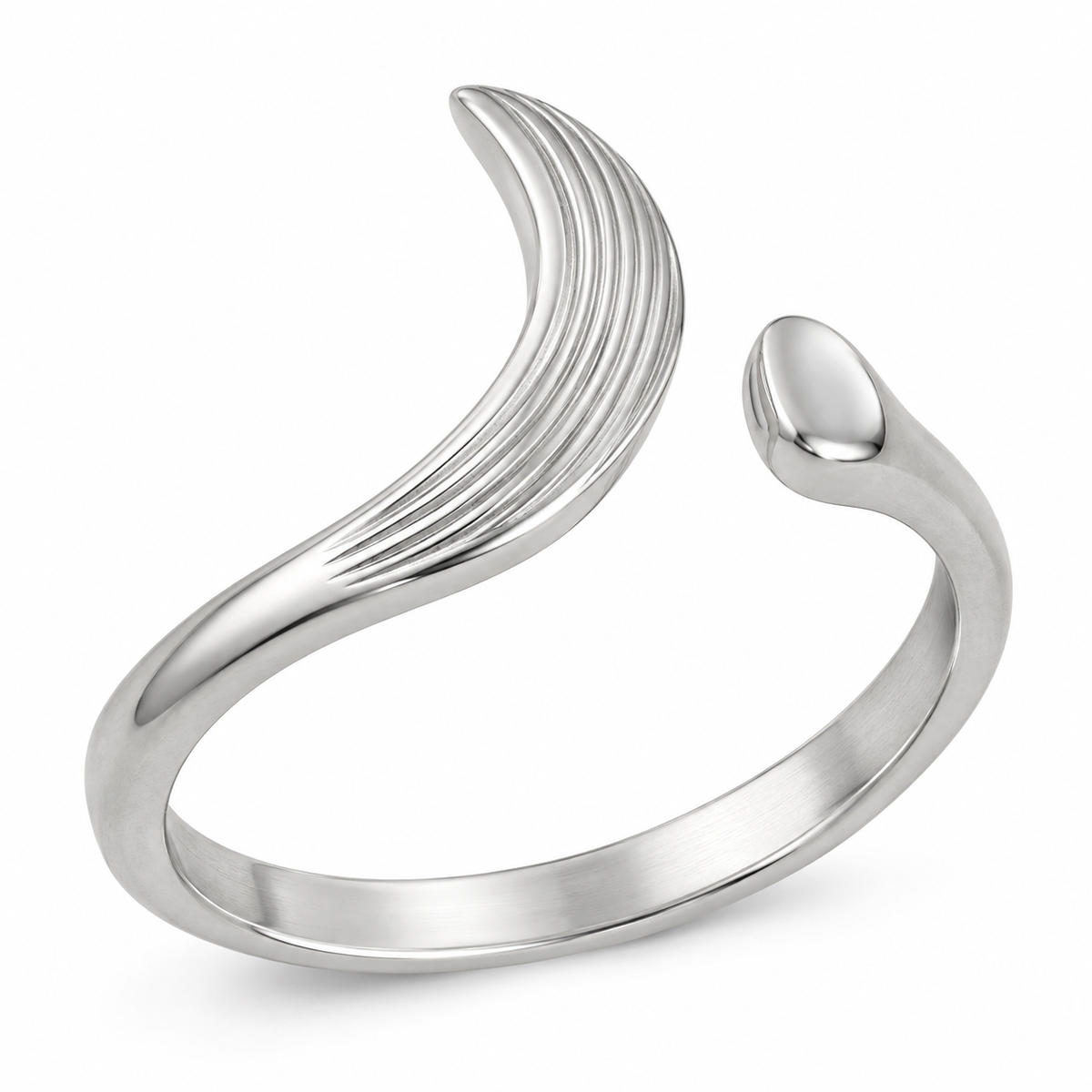 Curved Trace Open Ring