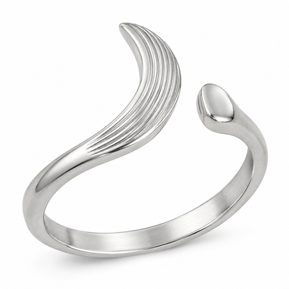 Curved Trace Open Ring
