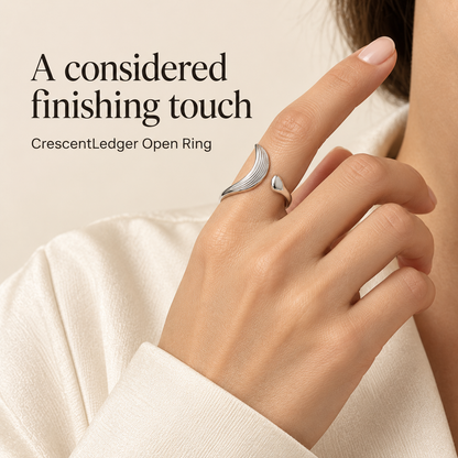 Curved Trace Open Ring