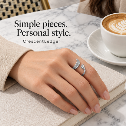 Curved Trace Open Ring