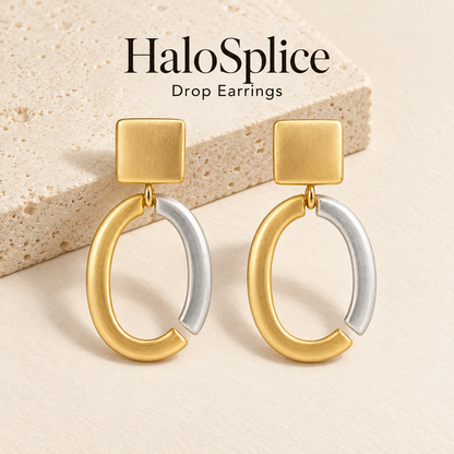 Broken Link Two-Tone Earrings