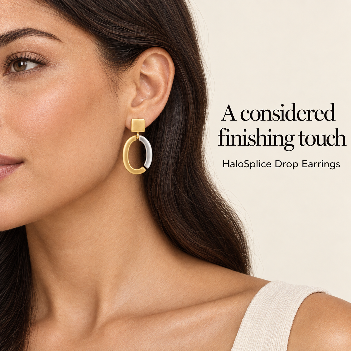 Broken Link Two-Tone Earrings