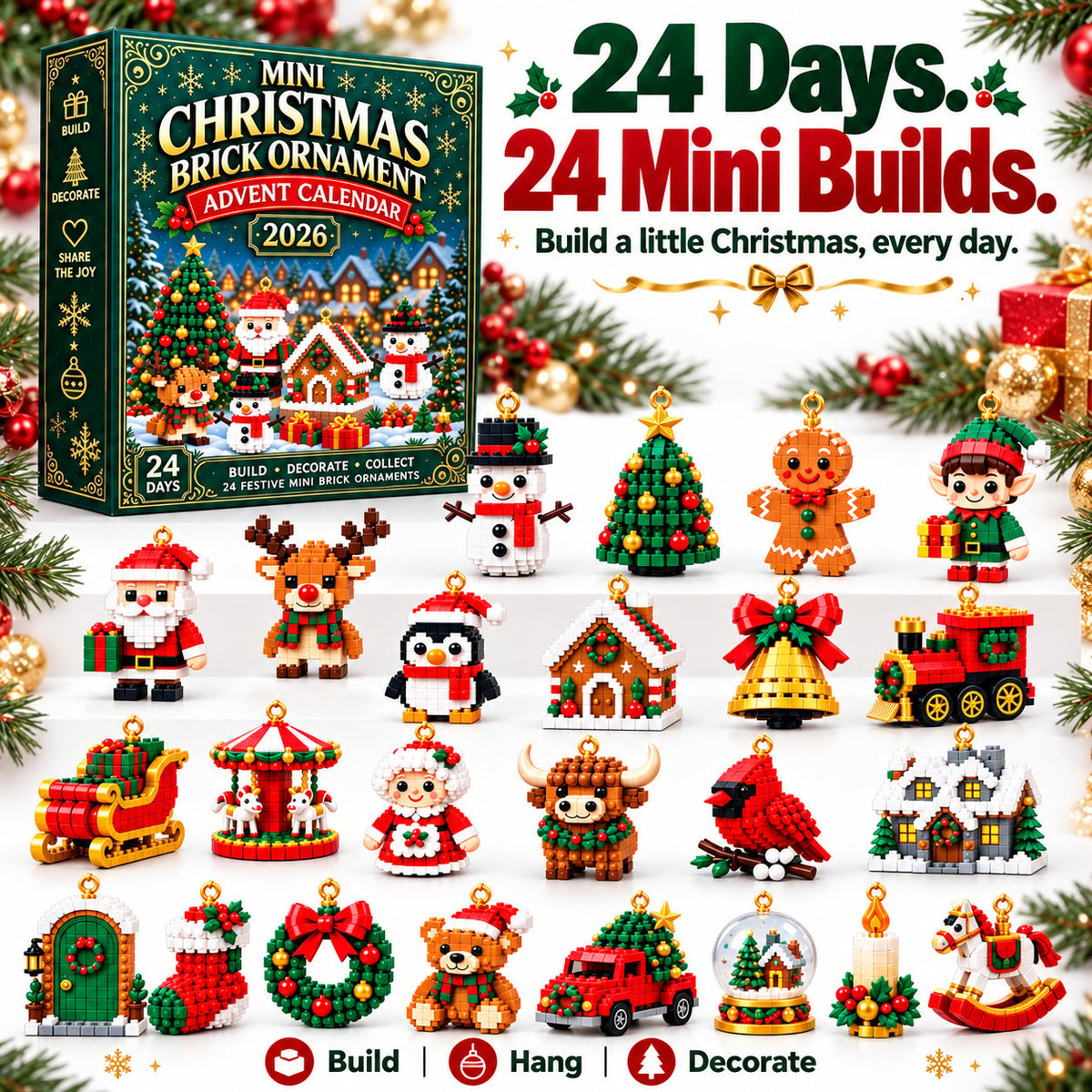 LAST DAY 70% OFF ✨ SVOZK® Christmas Countdown Brick Building Advent Calendar For Families